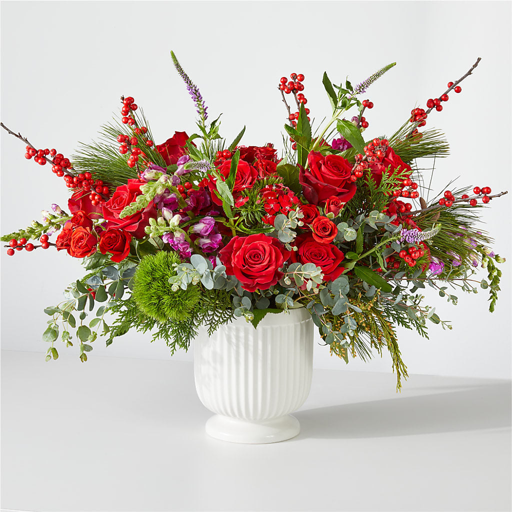 Big Red Bow Bouquet – WENDT'S POTS AND POSIES, Dunlap IA