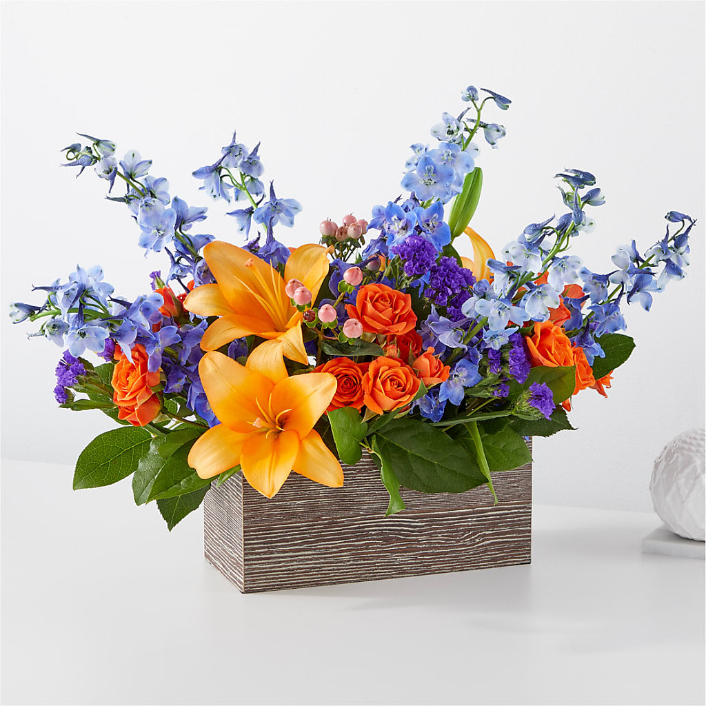 Radiant Citrus Box Bouquet – WENDT'S POTS AND POSIES, Dunlap IA