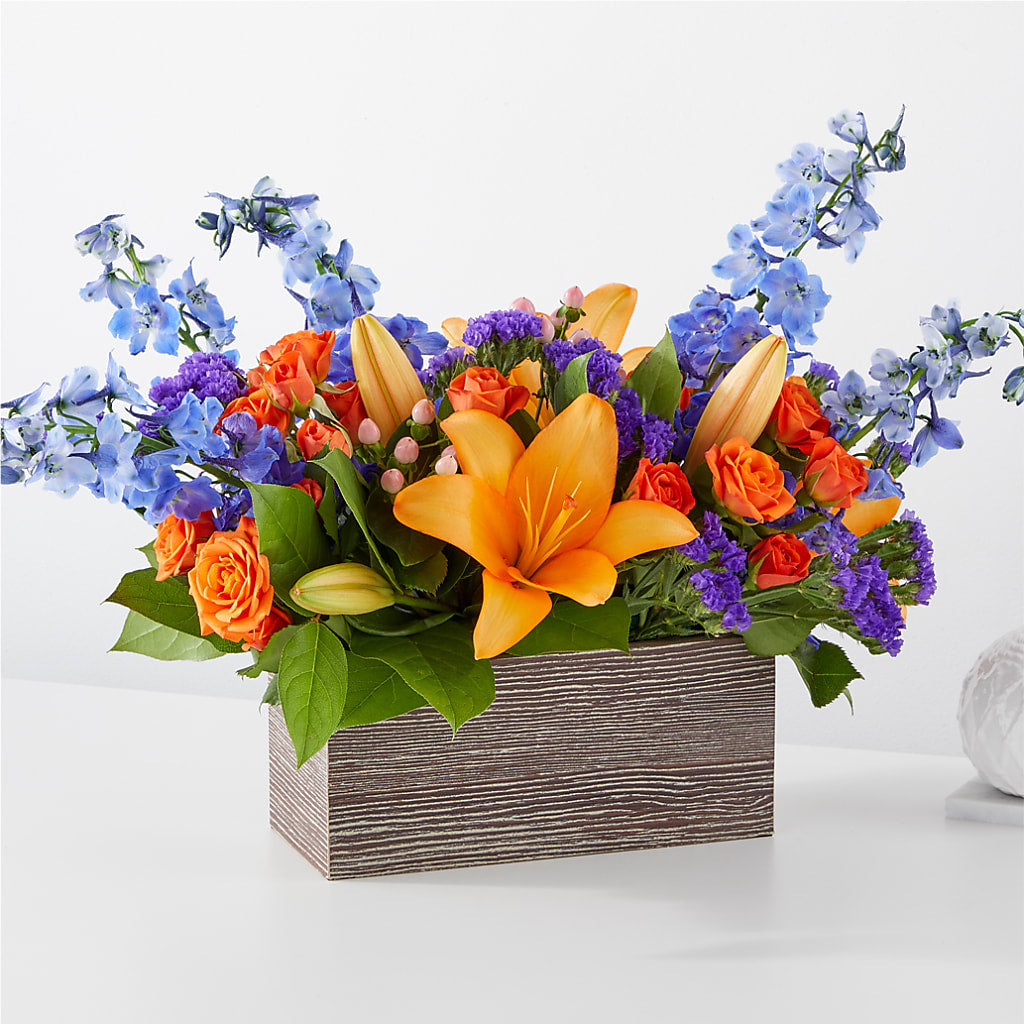 Radiant Citrus Box Bouquet – WENDT'S POTS AND POSIES, Dunlap IA