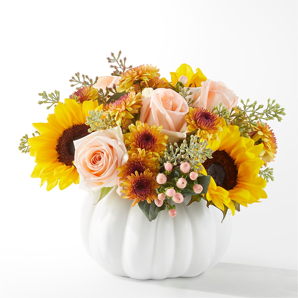 Pumpkin to Talk About Bouquet – WENDT'S POTS AND POSIES, Dunlap IA