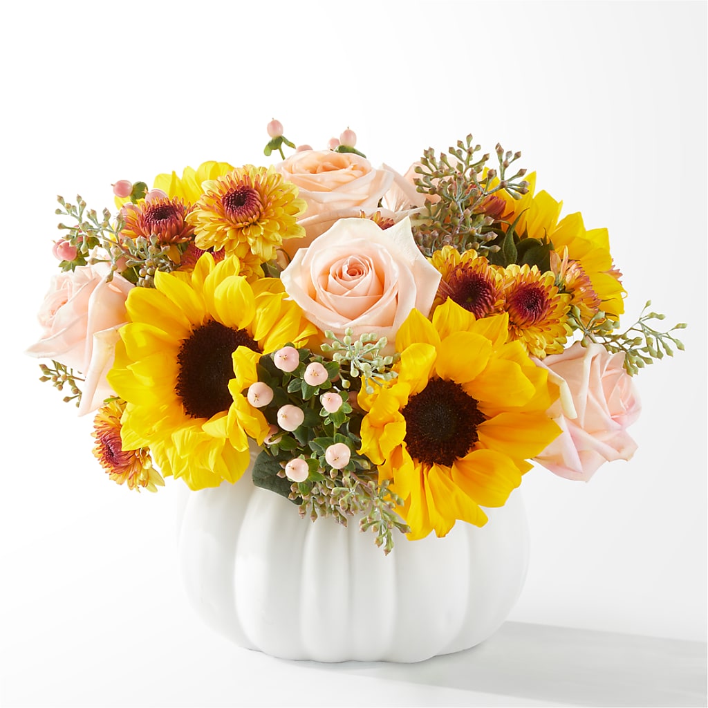 Pumpkin to Talk About Bouquet – WENDT'S POTS AND POSIES, Dunlap IA