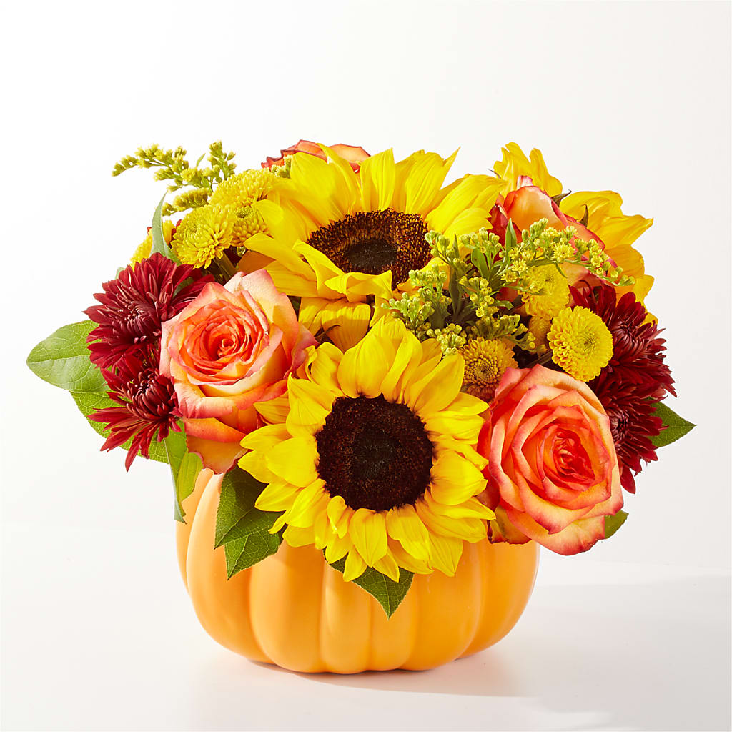 Golden Gourd Pumpkin Bouquet – WENDT'S POTS AND POSIES, Dunlap IA