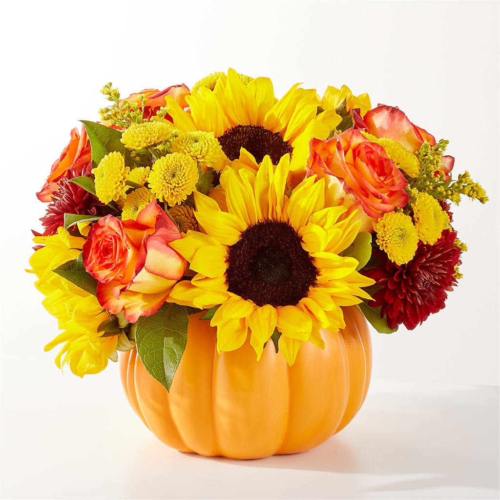 Golden Gourd Pumpkin Bouquet – WENDT'S POTS AND POSIES, Dunlap IA