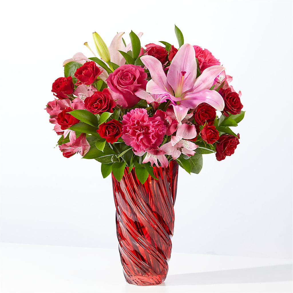 In Love Bouquet with Luxe Swirl Vase – WENDT'S POTS AND POSIES, Dunlap IA