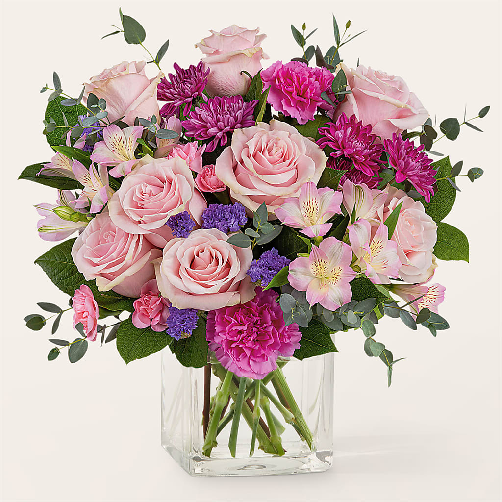 Rosy Radiance Bouquet – WENDT'S POTS AND POSIES, Dunlap IA