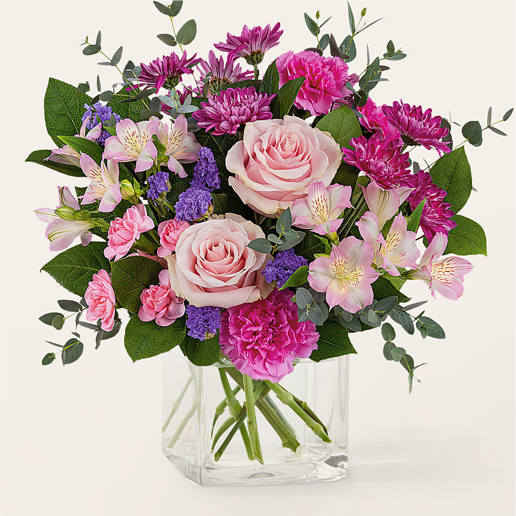 Rosy Radiance Bouquet – WENDT'S POTS AND POSIES, Dunlap IA