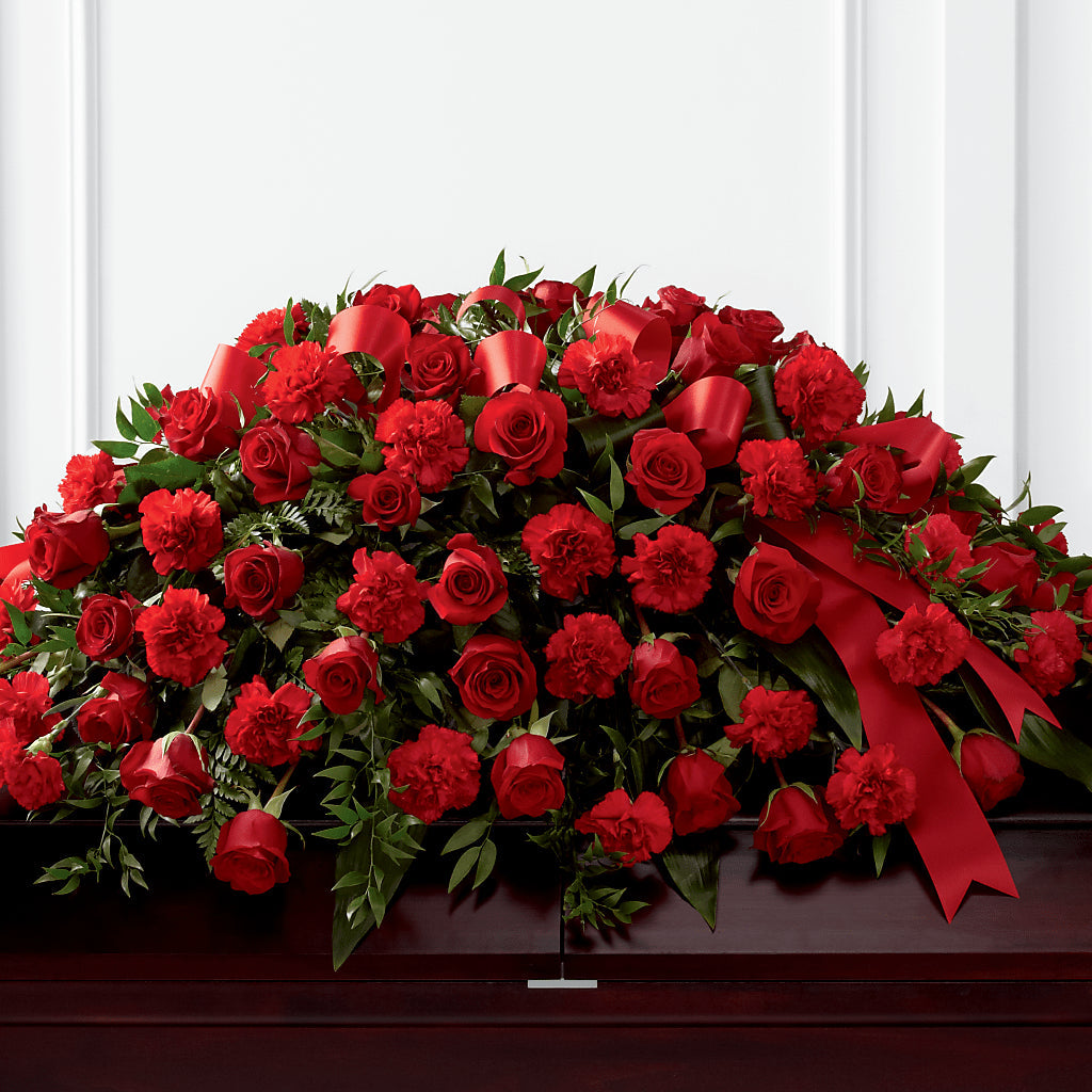 Tribute of Life Casket Spray – WENDT'S POTS AND POSIES, Dunlap IA