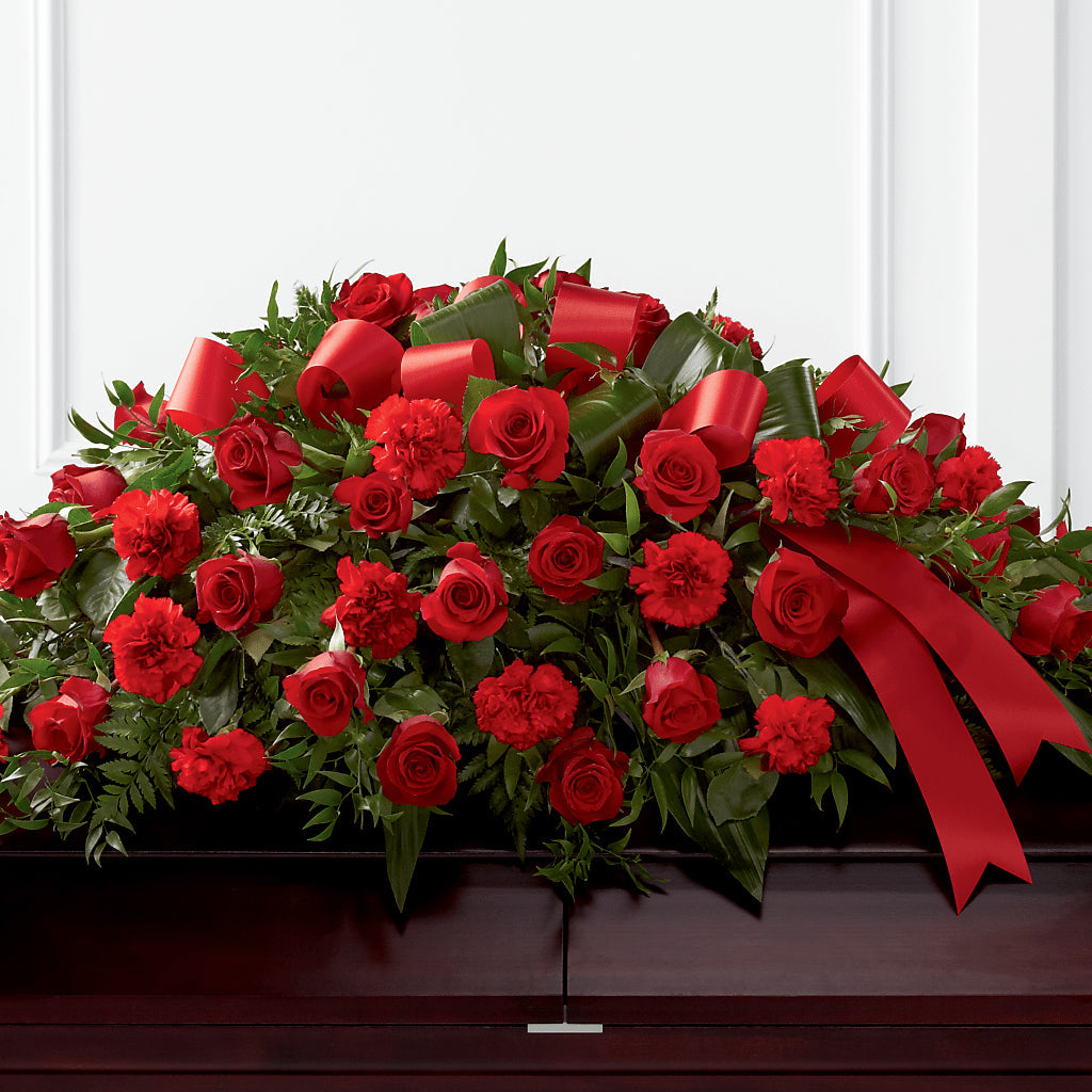 Tribute of Life Casket Spray – WENDT'S POTS AND POSIES, Dunlap IA