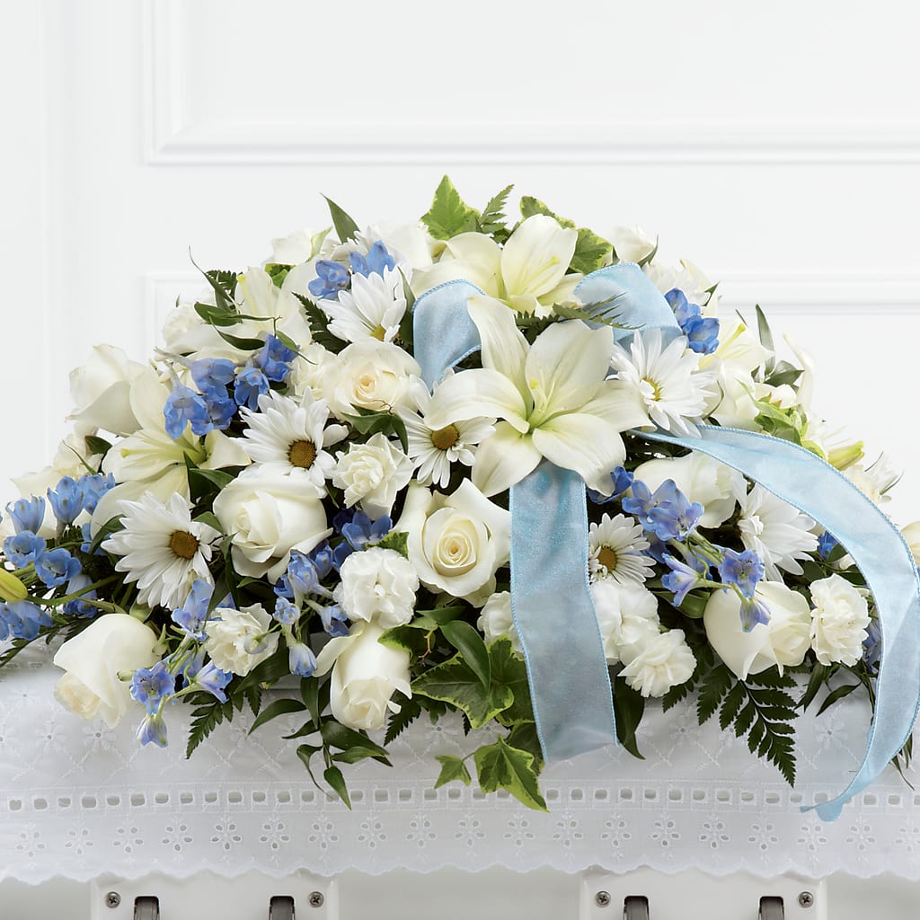 Tender Treasure Casket Spray – WENDT'S POTS AND POSIES, Dunlap IA