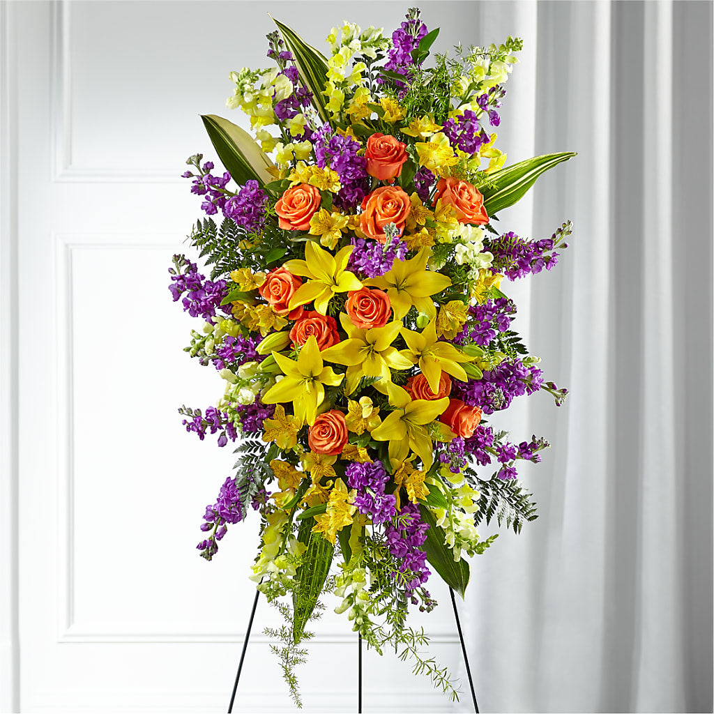 Thoughtful Prayers Standing Spray – WENDT'S POTS AND POSIES, Dunlap IA