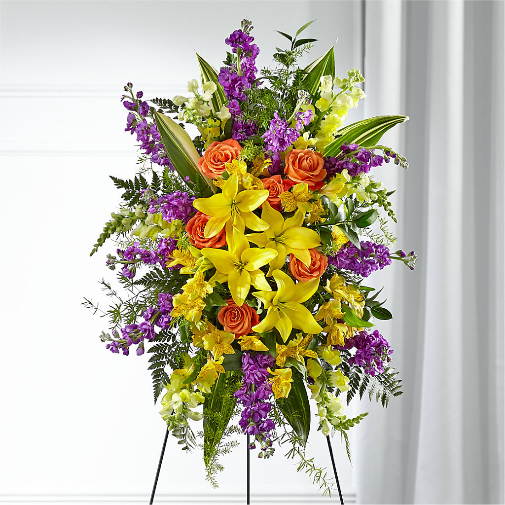 Thoughtful Prayers Standing Spray – WENDT'S POTS AND POSIES, Dunlap IA