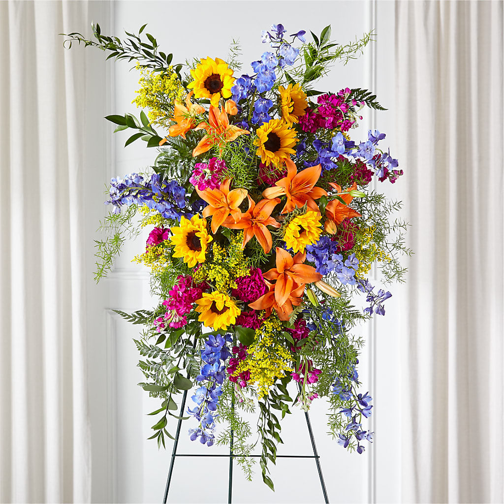 Sunlit Memories Standing Spray (Standard) – WENDT'S POTS AND POSIES, Dunlap IA