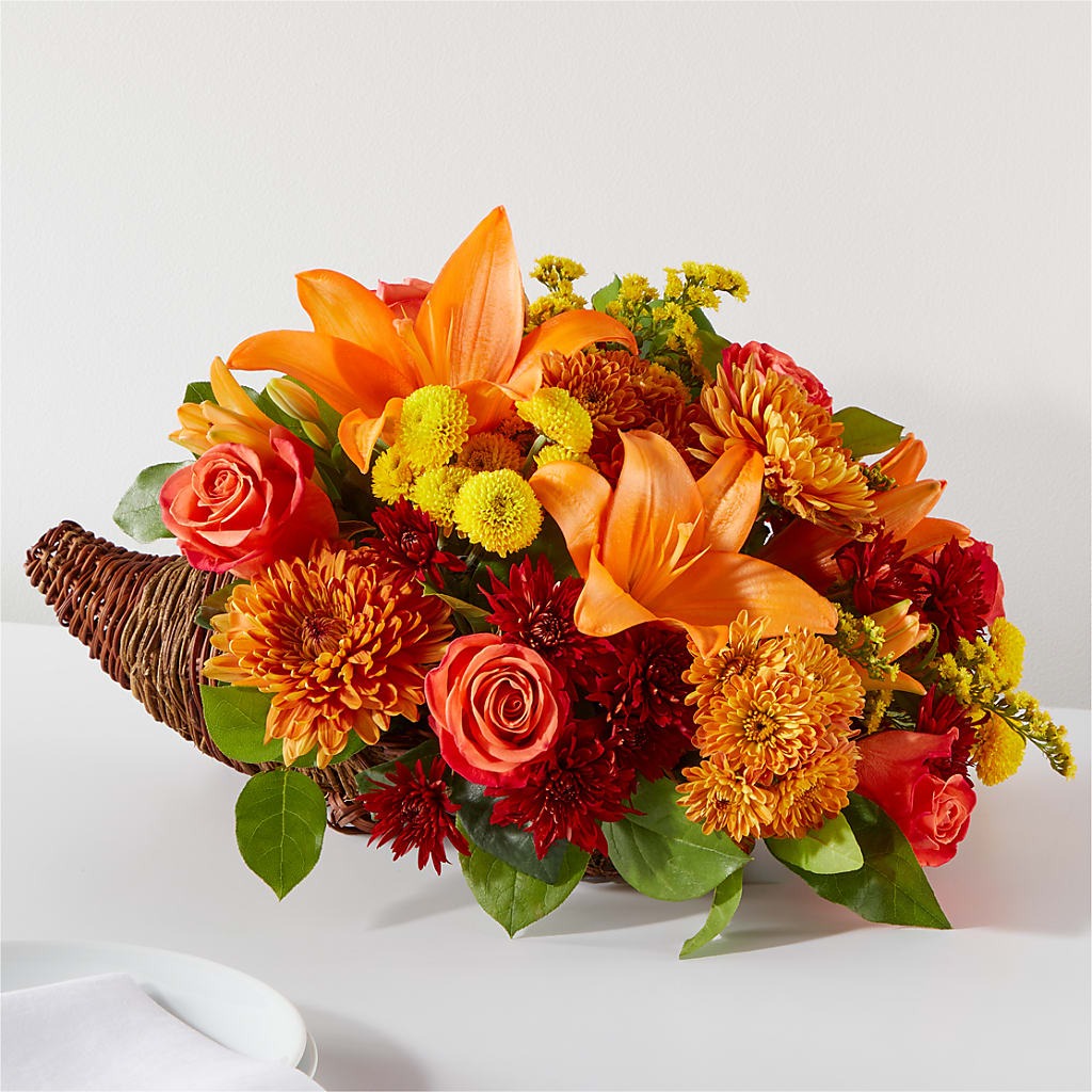 Bouquet of Blessings Cornucopia – WENDT'S POTS AND POSIES, Dunlap IA