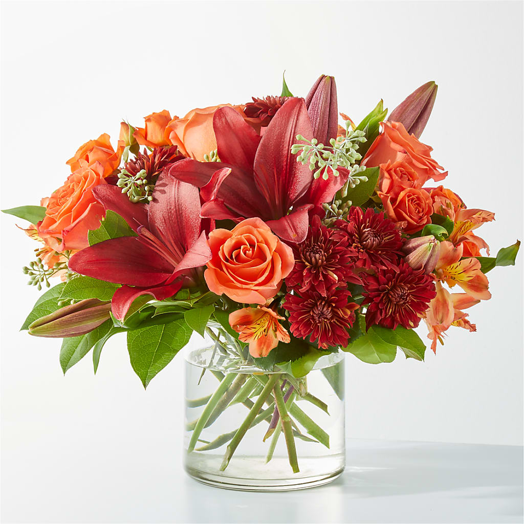 Crimson Leaves Bouquet – WENDT'S POTS AND POSIES, Dunlap IA