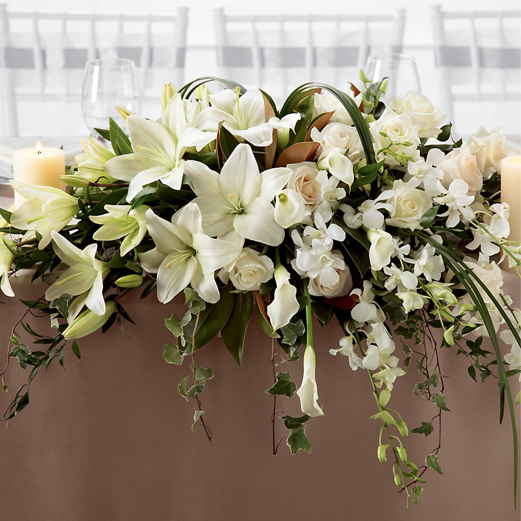 White Linen Arrangement – WENDT'S POTS AND POSIES, Dunlap IA