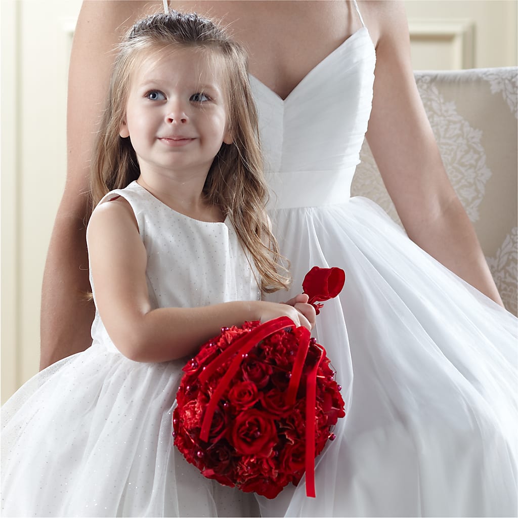 Pure at Heart Flower Girl Arrangement – WENDT'S POTS AND POSIES, Dunlap IA