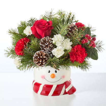 Jolly Snowman Bouquet – WENDT'S POTS AND POSIES, Dunlap IA