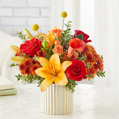 Scarlet Skies Bouquet – WENDT'S POTS AND POSIES, Dunlap IA