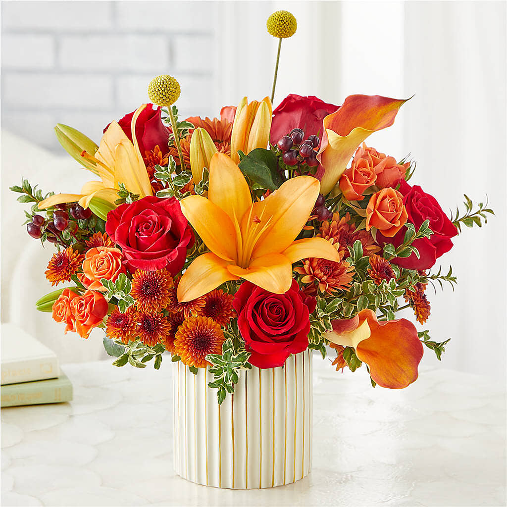Scarlet Skies Bouquet – WENDT'S POTS AND POSIES, Dunlap IA