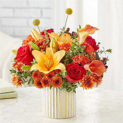 Scarlet Skies Bouquet – WENDT'S POTS AND POSIES, Dunlap IA