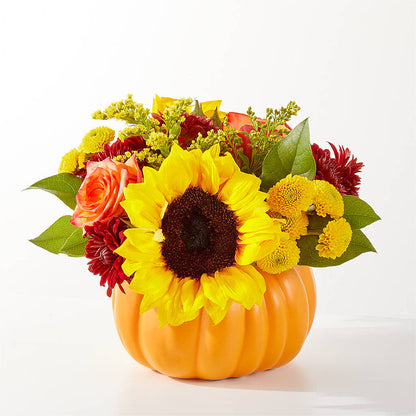 Golden Gourd Pumpkin Bouquet – WENDT'S POTS AND POSIES, Dunlap IA
