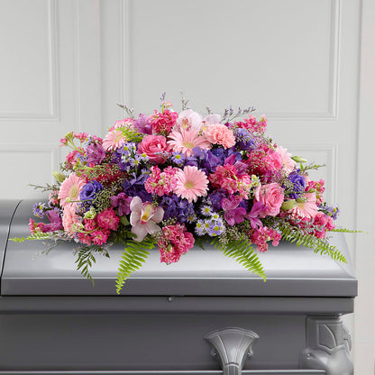 Glorious Garden Casket Spray – WENDT'S POTS AND POSIES, Dunlap IA