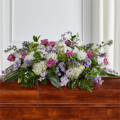 Meadows of Serenity Casket Spray – WENDT'S POTS AND POSIES, Dunlap IA