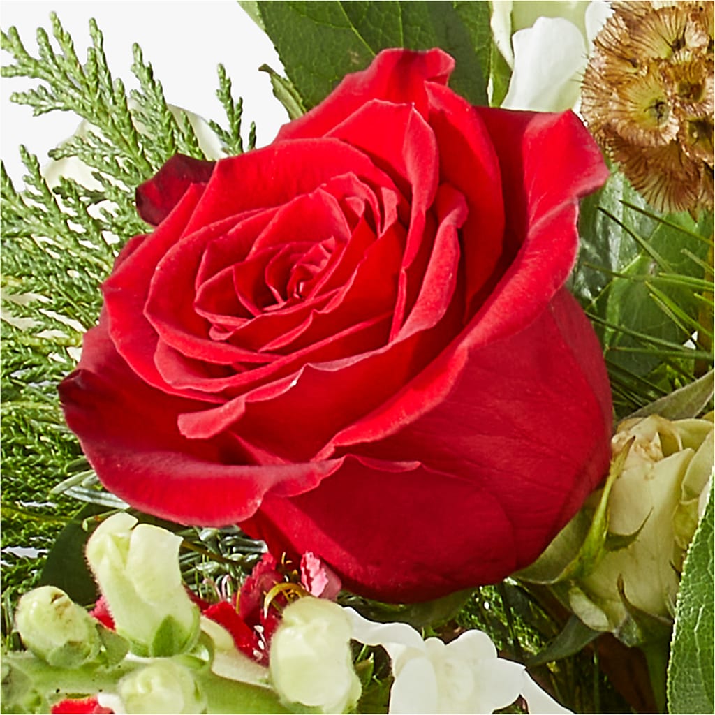 Deck the Halls Bouquet – WENDT'S POTS AND POSIES, Dunlap IA