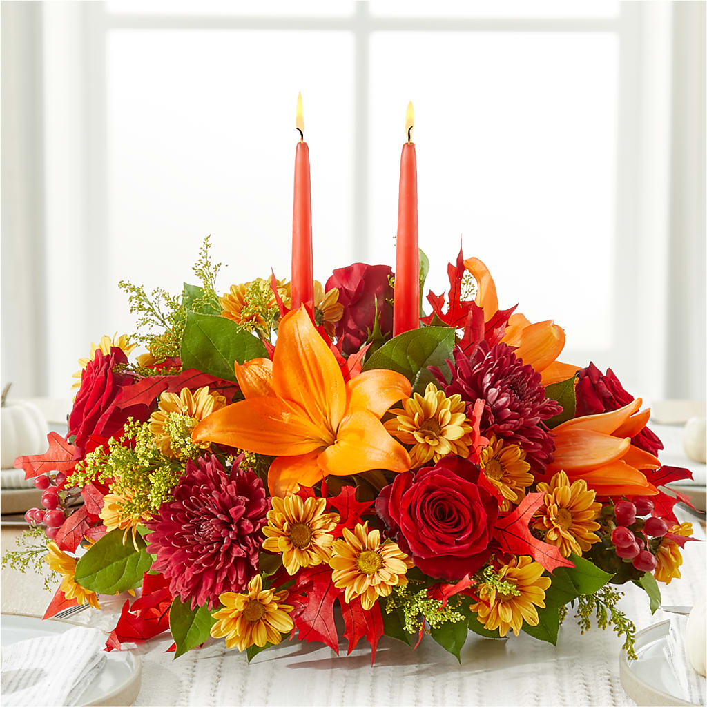 Autumn's Embrace Centerpiece – WENDT'S POTS AND POSIES, Dunlap IA