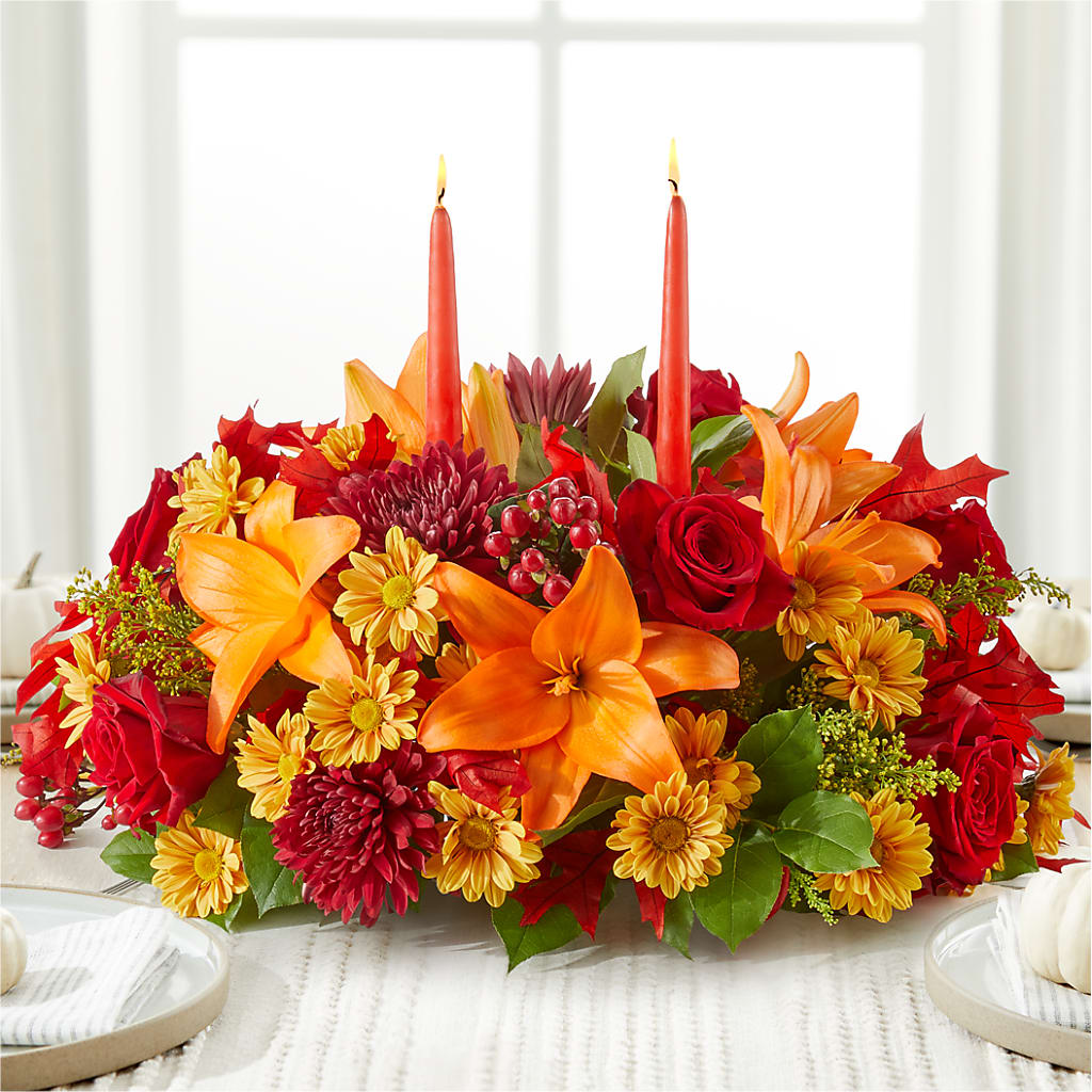 Autumn's Embrace Centerpiece – WENDT'S POTS AND POSIES, Dunlap IA