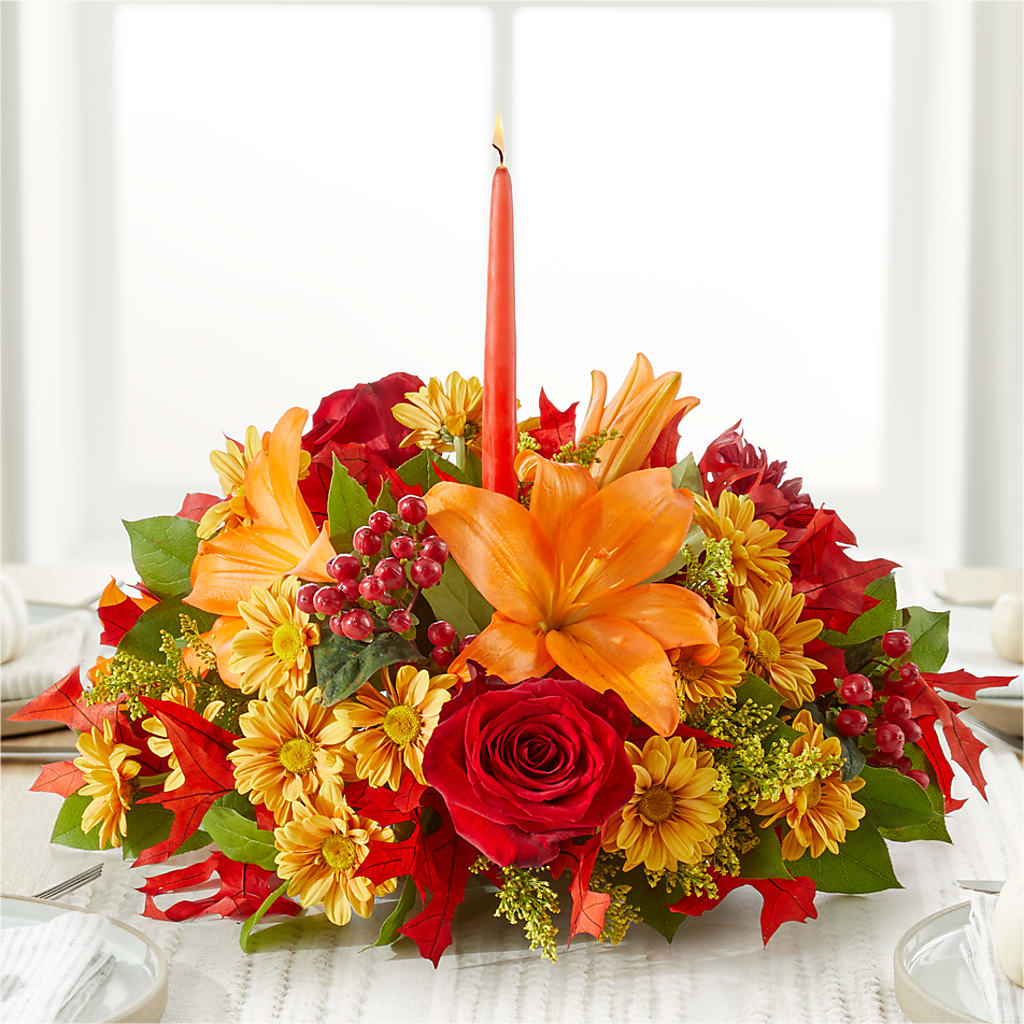 Autumn's Embrace Centerpiece – WENDT'S POTS AND POSIES, Dunlap IA