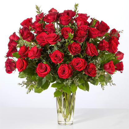 Forever Yours Fifty Stem Red Rose Bouquet – WENDT'S POTS AND POSIES, Dunlap IA