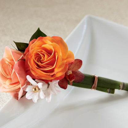Sunset Dream Boutonniere – WENDT'S POTS AND POSIES, Dunlap IA