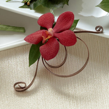 Red Mokara Boutonniere – WENDT'S POTS AND POSIES, Dunlap IA